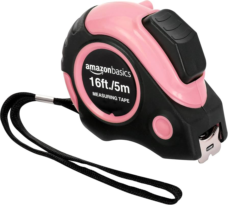 Amazon Basics Retractable Tape Measure - 16 Feet, Pink | Amazon (US)