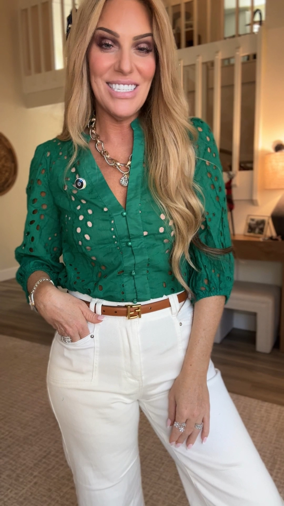 This eyelet top is perfect for Spring and Summer!  Looks great paired with jeans, skirts, and even shorts. So many gorgeous colors  

#LTKMidsize #LTKOver40 #LTKootd