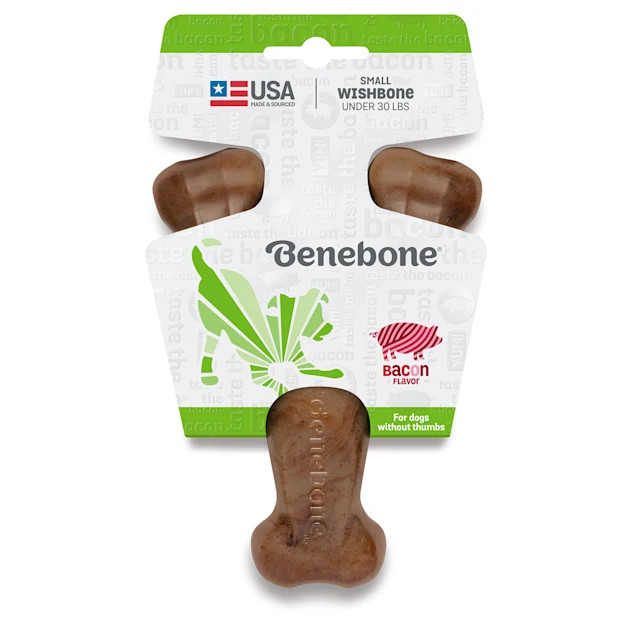 Benebone Bacon Flavored Wishbone Chew Toy, Small | Petco