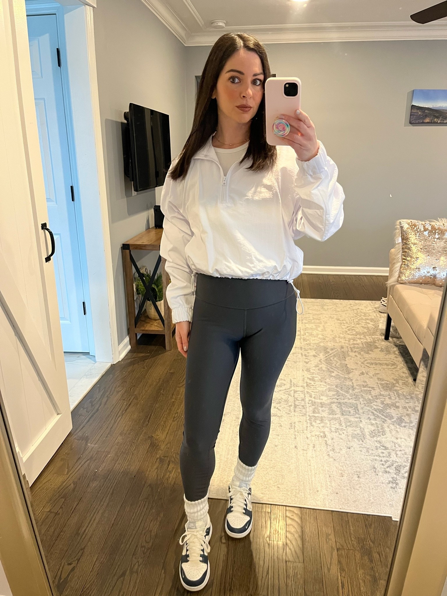 @Alo Yoga  30% off sale is testing my self control 😅🤍 This cropped quarter zip pullover is one of those pieces that instantly makes an outfit look elevated while still feeling insanely comfortable. It’s perfect for chilly spring mornings and looks so cute paired with leggings or biker shorts for that effortless sporty look 🙌

I grabbed it in white first… and immediately went back for the navy blue to wear with the matching Airlift leggings because apparently I make responsible financial decisions during sales 🤭

#aloyoga #alosale #athleisurestyle #springoutfits #monochromestyle #airliftleggings #alofinds #ltkfitness #casualstyle #momstyle

#LTKSaleAlert #LTKActive #LTKootd