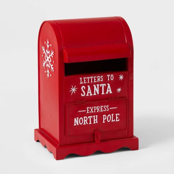 Letters to Santa Standing Metal Mailbox Red - Wondershop&#8482; | Target