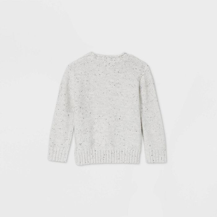 Toddler Boys' Cable Crew Neck Pullover Sweater - Cat & Jack™ Gray | Target