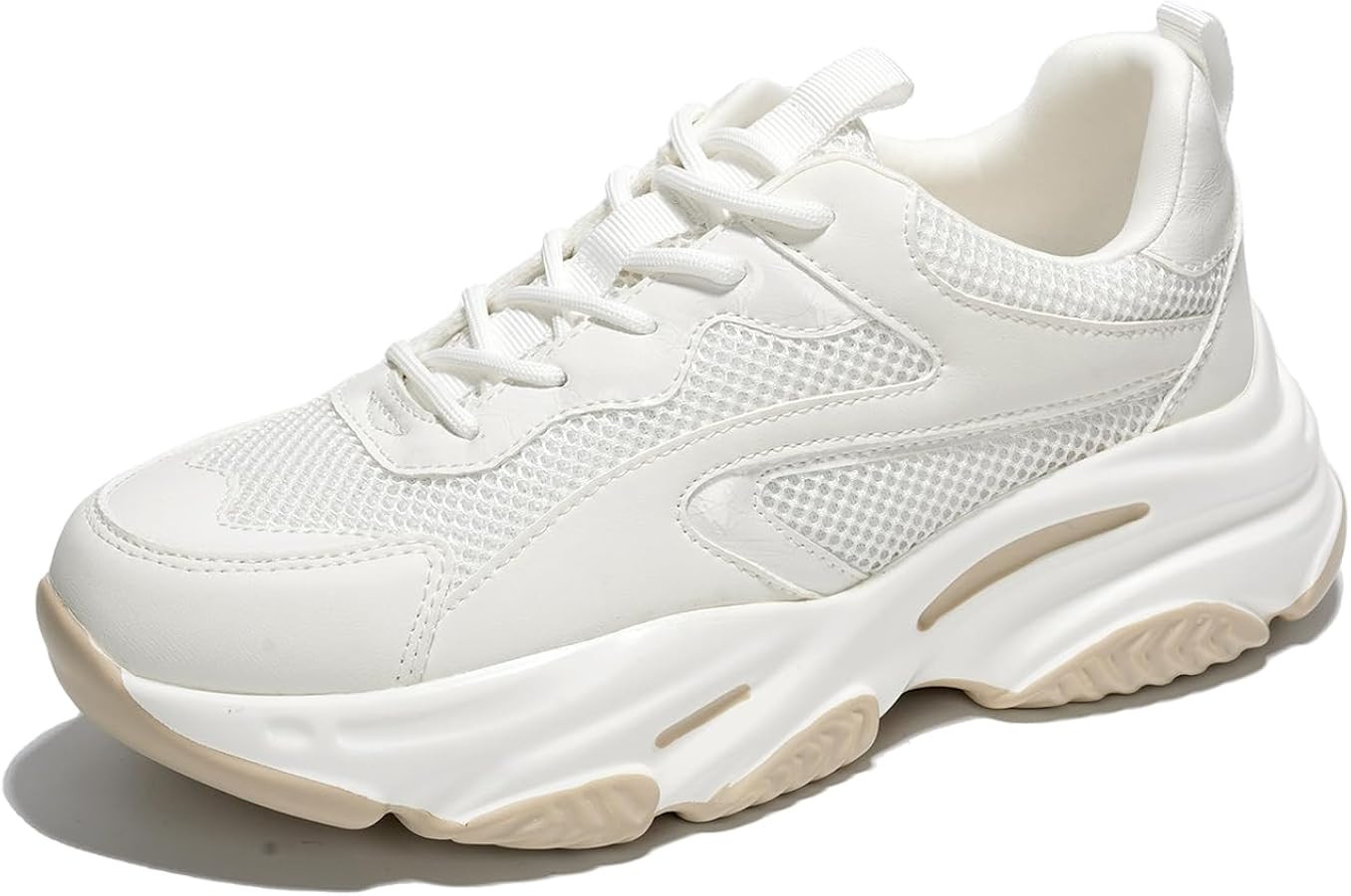 Project Cloud Chunky Platform Sneakers for Women Memory Foam Dad Shoes for Women Lace-up Womens S... | Amazon (US)