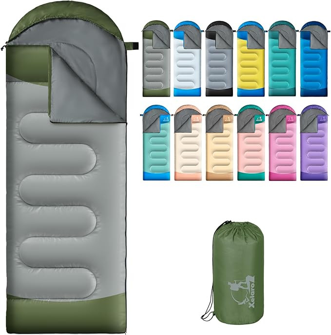 Sleeping Bags for Adults Kids - 3 Season Cold&Warm Weather Waterproof Camping Sleeping Bag - Ligh... | Amazon (US)