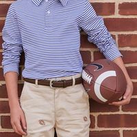 Long Sleeve Striped Polo - Boy's Preppy Clothes | Little English