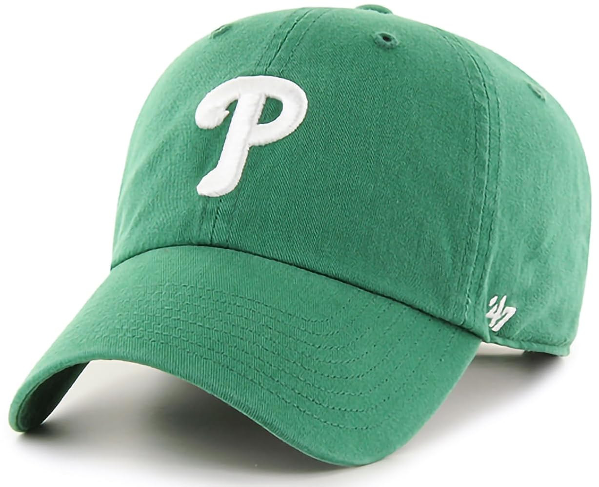 '47 MLB Kelly Green Primary Logo Clean Up Adjustable Strap Hat Cap, Adult One Size Fits All | Amazon (US)
