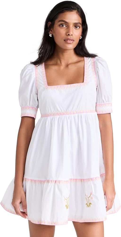 English Factory Embroidered Short Sleeve Dress | Amazon (US)