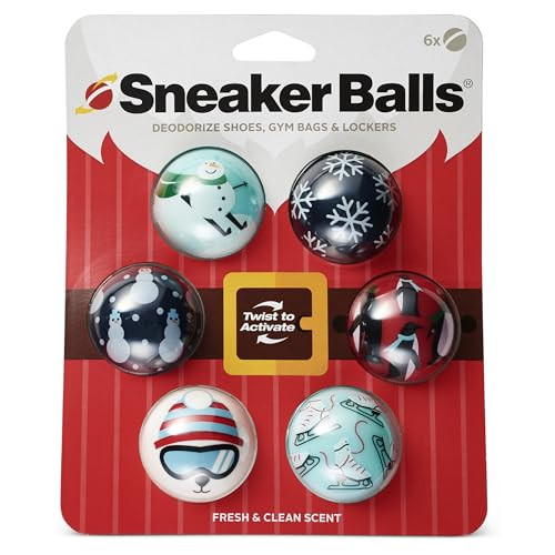Sneaker Balls Odor-Fighting Shoe Fresheners, Eliminates Unpleasant Smells, Perfect For Sneakers, Gym Bags, Gear Bags, Drawers, Lockers, And More!, Arctic Plunge, 6 Pack | Amazon (US)
