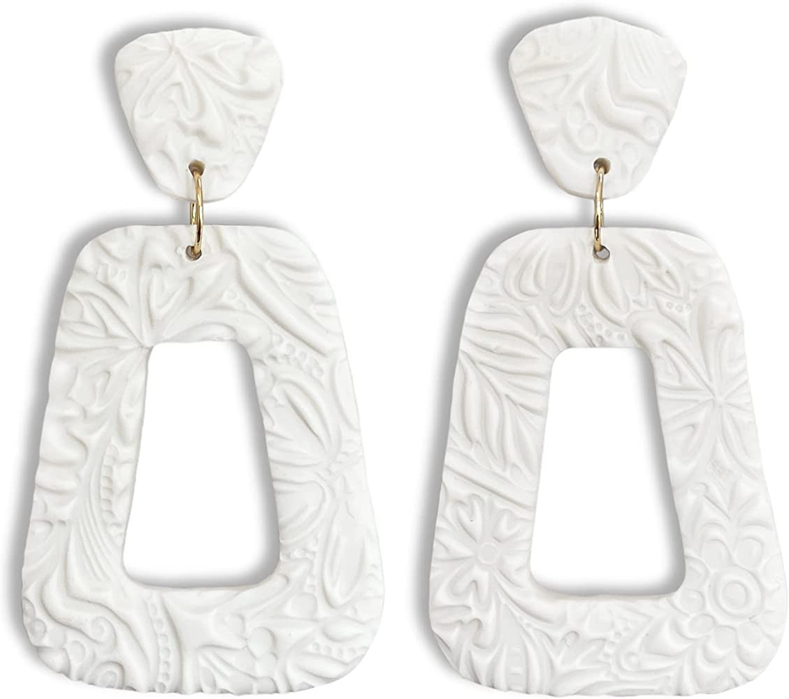 Shrandi Handmade Colorful Statement Earrings For Women Trendy, Boho Clay Earrings For Teen Girls,... | Amazon (US)