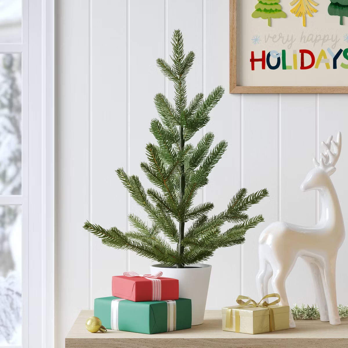 21" Potted Indexed Pine Mini Artificial Christmas Tree - Wondershop™ | Target