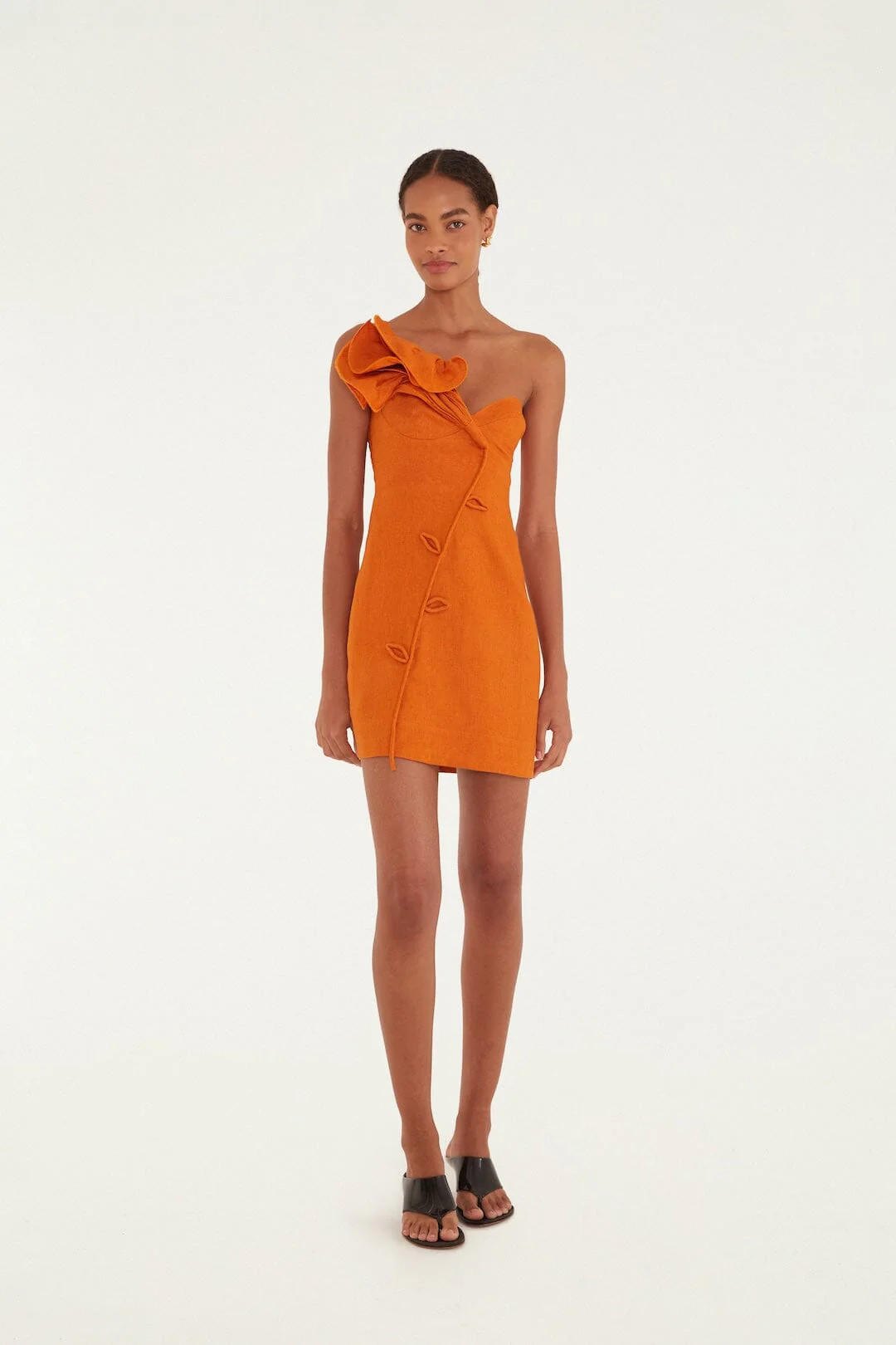 Orange Flower Euroflax\u0099 Premium Linen Mini Dress | FARM Rio | FarmRio (US)
