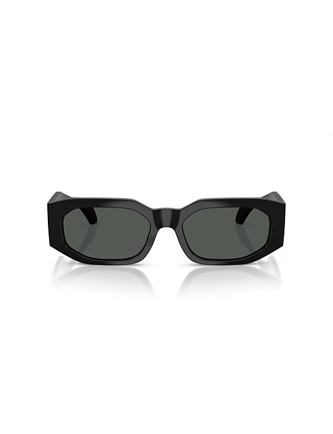 Versace Irregular Black Dark Grey Sunglasses | David Jones | David Jones (Australia & New Zealand)
