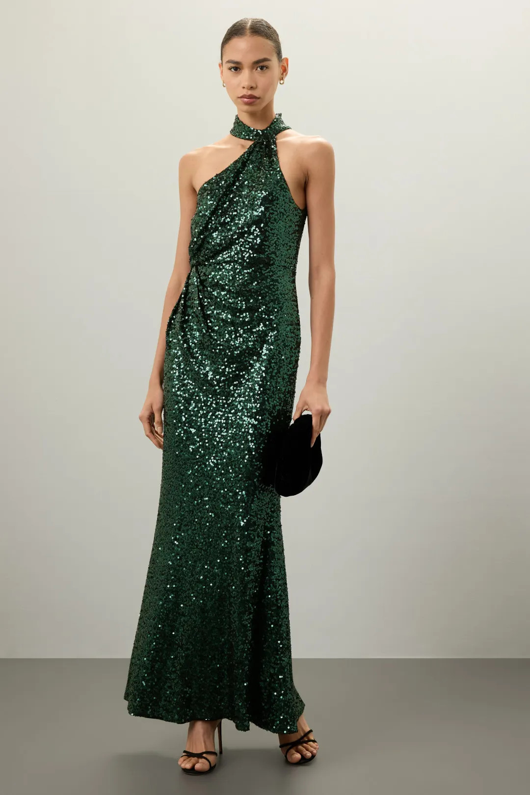 Badgley Mischka Green Sequin Gown | Rent the Runway