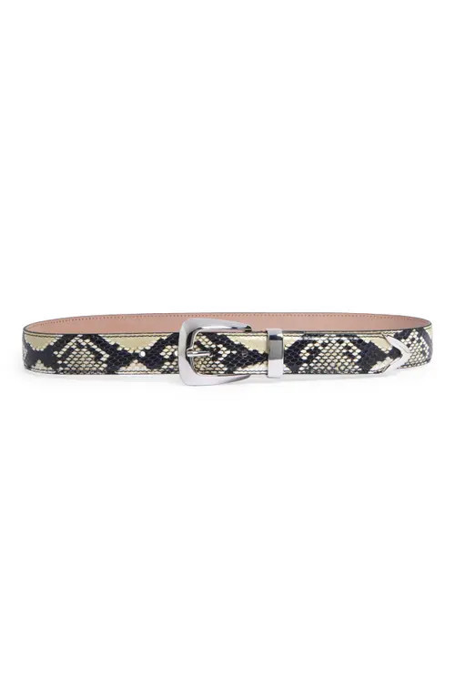 Khaite Benny Snakeskin Embossed Leather Belt in Natural at Nordstrom, Size 85 | Nordstrom