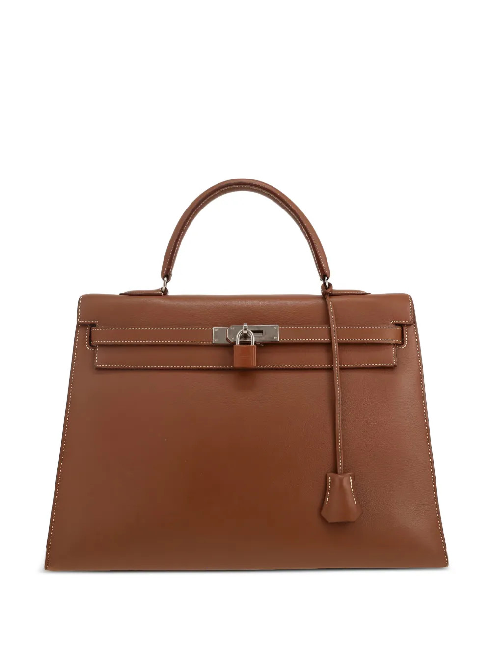 Hermès Pre-Owned 1989 Kelly 35 Leather Tote Bag | Brown | FARFETCH CN | Farfetch (CN)