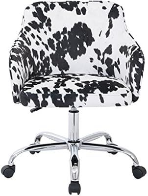 OSP Home Furnishings Bristol Chrome Base Upholstered Task Chair, Udder Madness Domino | Amazon (US)
