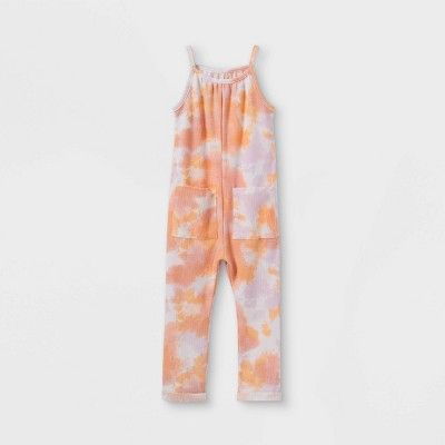 Grayson Mini Toddler Girls' Tie-Dye Jumpsuit - Pink | Target