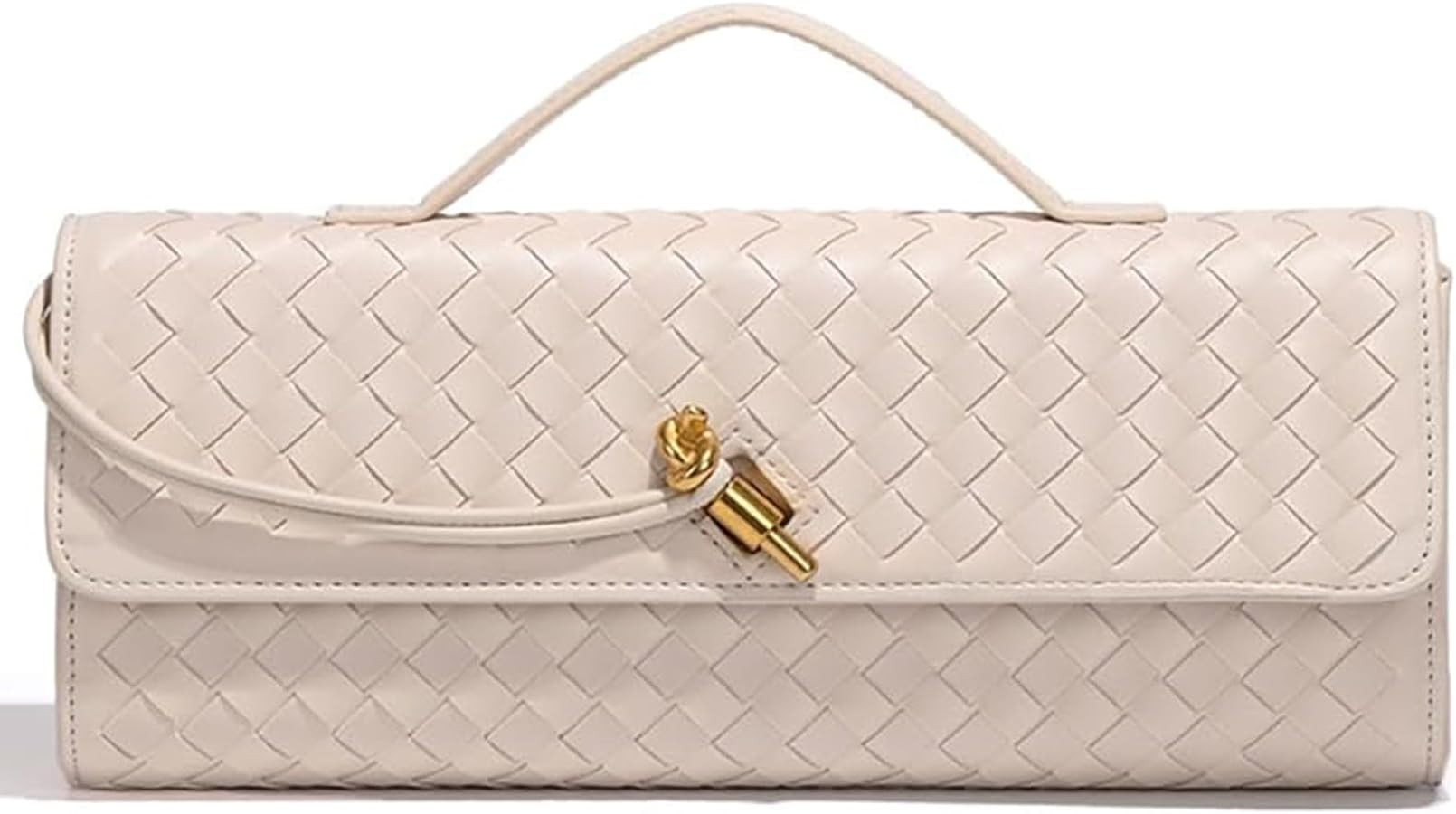 Women's Handmade Woven Evening Bag Casual Leather Shoulder Handbag Fashion Crossbody Clutch Purse | Amazon (US)