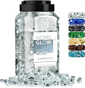 HOMEGLOW Fire Glass. Clear 1/2 inch. Reflective Tempered Glass Rocks for Gas or Propane Fire Pit ... | Amazon (US)