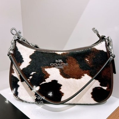 NWT Coach Teri Shoulder Bag With Cow Print CCC86 | eBay US