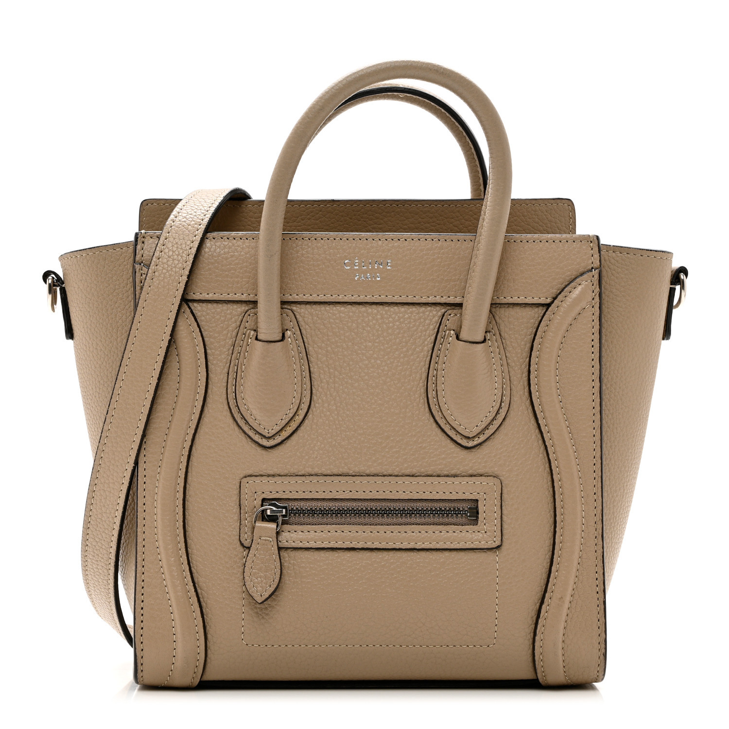 Drummed Calfskin Nano Luggage Dune | FASHIONPHILE (US)