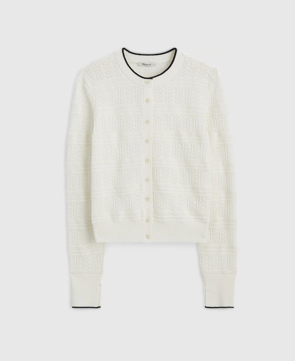 Pointelle-Stitch Cardigan | Madewell