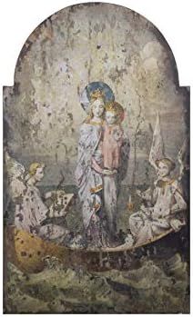 Creative Co-op Vintage Mary & Angels Image on Decorative Wood Wall Décor | Amazon (US)