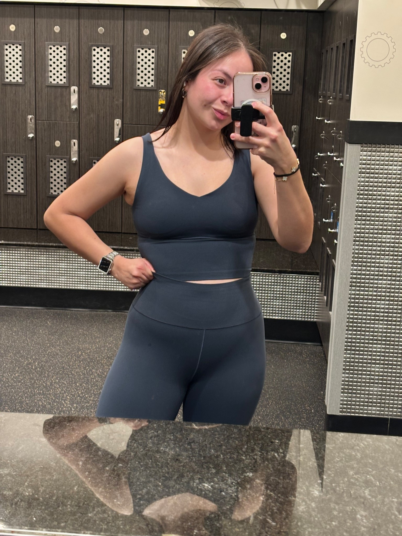 Serving confidence in navy activewear but make it THAT girl energy. Comfy, sculpted, and ready for whatever the day throws at me. From gym sets to errands — we staying cute and consistent.

#LTKfitnessgoals #LTKootd #LTKActive