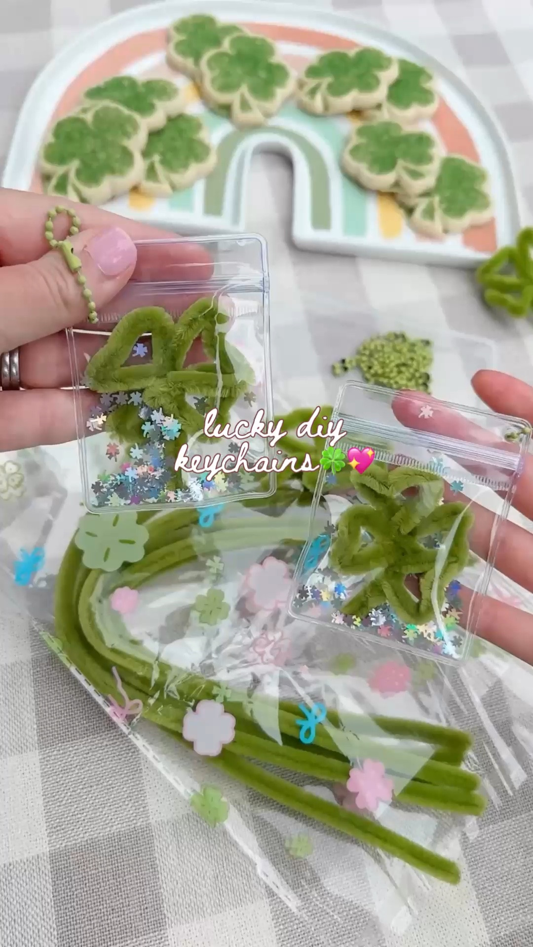 Simple and cute diy keychain set! 💖🍀✨

#LTKSeasonal #LTKmomlife #LTKdayinmylife