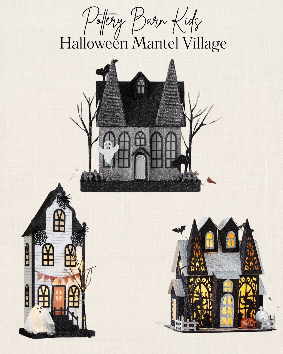 Another adorable Halloween Village! I found this spooky set of three at Pottery Barn Kids. I love the colors and the whimsical feel of this set! 

Start your own village or mix these pieces in with your existing village. 

#halloweenvillage #halloweendecor

#LTKSeasonal #LTKHome