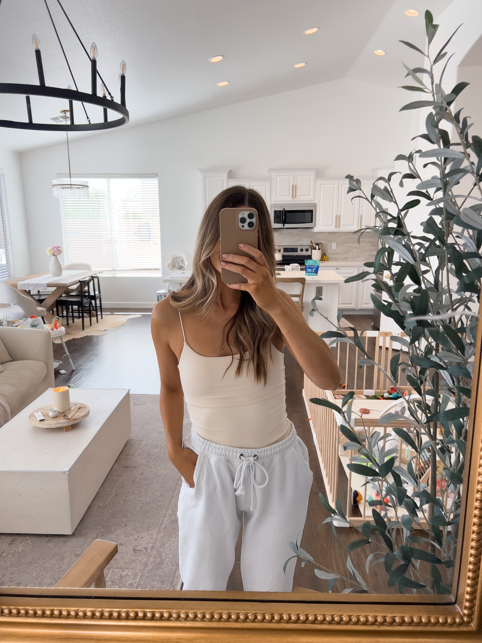 Small in bodysuit color bone, small in sweats! 🤍 

#LTKunder100