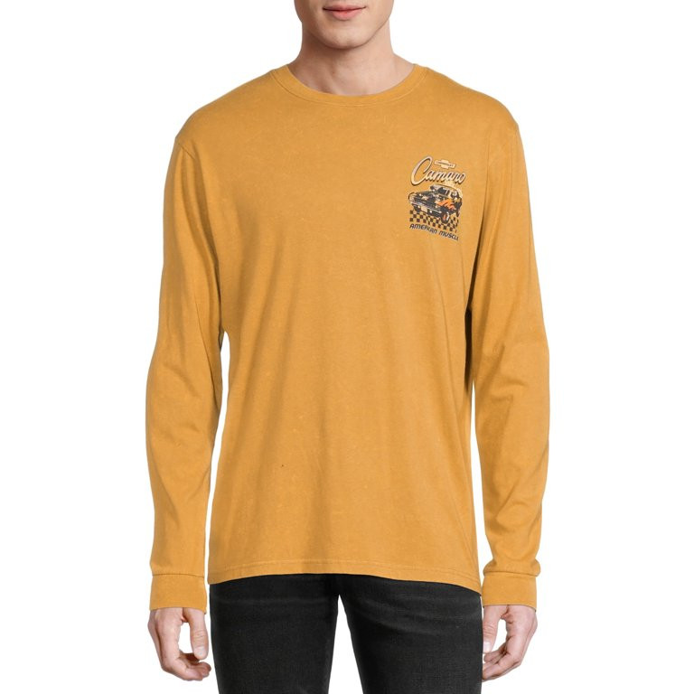 Chevrolet Camaro Men's & Big Men's American Muscle Long Sleeve Graphic T-Shirt | Walmart (US)