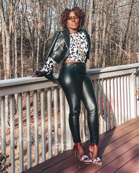 Faux Leather Fall Attire 

#LTKSeasonal #LTKshoecrush #LTKstyletip