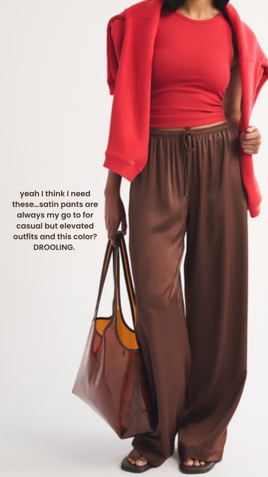 The fall finds I’m loving and buying in my 30s! These chocolate brown satin pants are so chic and can easily be dressed up or down! And they’re under $100!! 

fall outfit, fall fashion, fashion over 30, Abercrombie satin pants, date night outfit, dinner outfit, casual outfit, weekend outfit

#LTKSeasonal