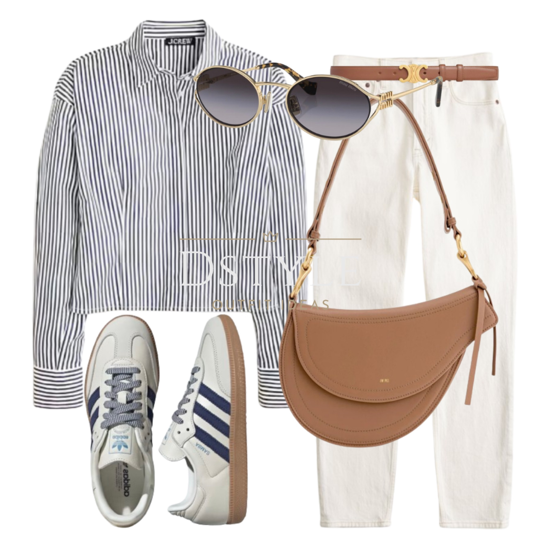 Striped fitted shirt, cream mom fit jeans, Adidas Samba, brown bag, CELINE sunglasses

#LTKSaleAlert #LTKShoeCrush #LTKWorkwear