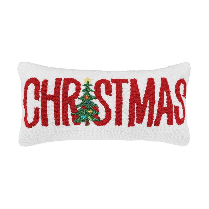 C&F Home Christmas & Tree Hooked Throw Pillow | Target