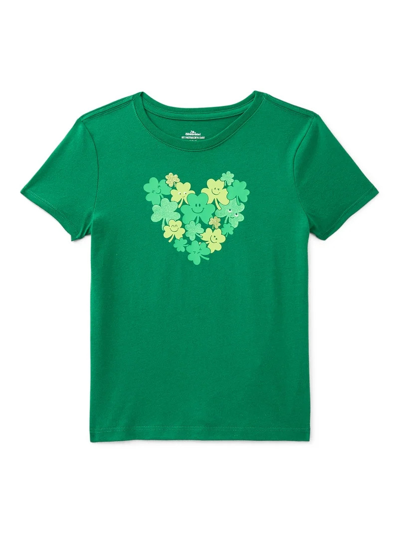 St. Patrick’s Day Girls Short Sleeve T-Shirt from Way To Celebrate, Sizes 4-18 | Walmart (US)
