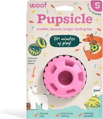 Woof Party Pupsicle Treat Dispensing Dog Toy, Party Pink, Small | Chewy