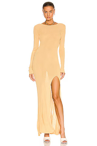 Auteur Hanna Dress in Mustard | FWRD | FWRD 