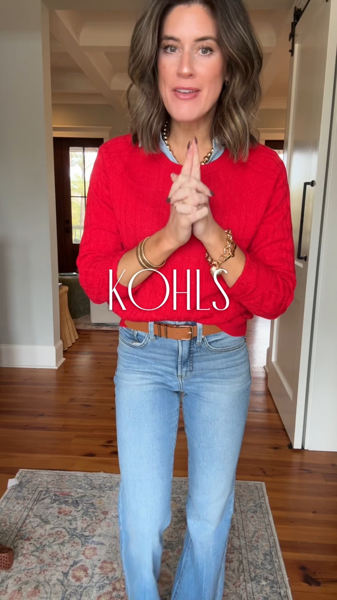 Use code GOSHOP15 for an extra 15% off! 

Jeans run TTS. I’m in a 2Long in the flare denim and a 2 in the knit pair. I’d recommend sizing up one size in the button down 

@kohls #ad #kohlsfinds #kohlspartner