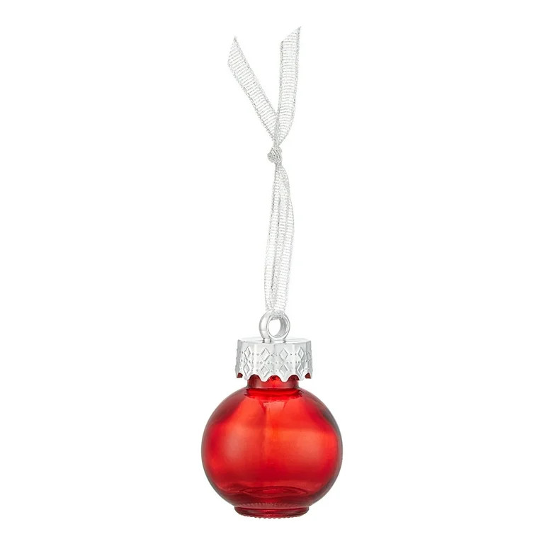 Holiday Time 2 oz Glass Christmas Ornament Shot Glass Red | Walmart (US)