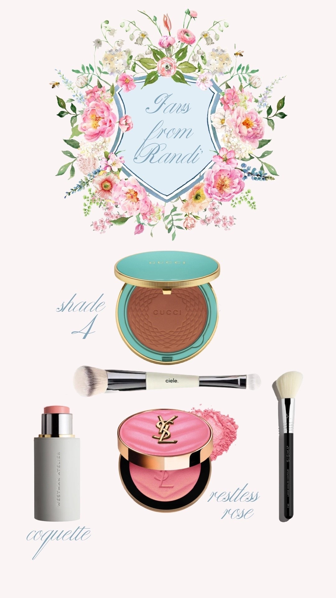 A few of my favorite makeup products for summer. I love love love this Gucci bronzer in shade 4 with this makeup brush.

The YSL blush in shade Restless Rose is gorgeous paired with this cream blush in shade Coquette.

#LTKBeauty #LTKgrwm