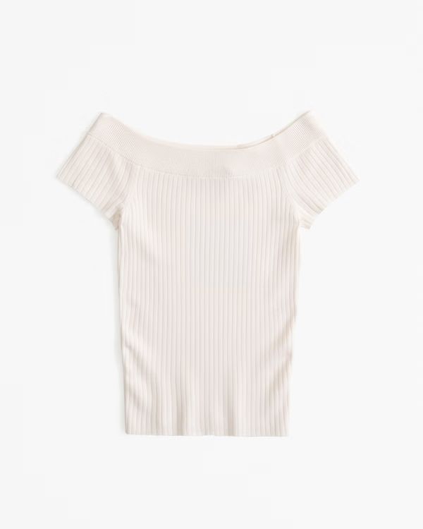 Glossy Off-The-Shoulder Top | Abercrombie & Fitch (US)