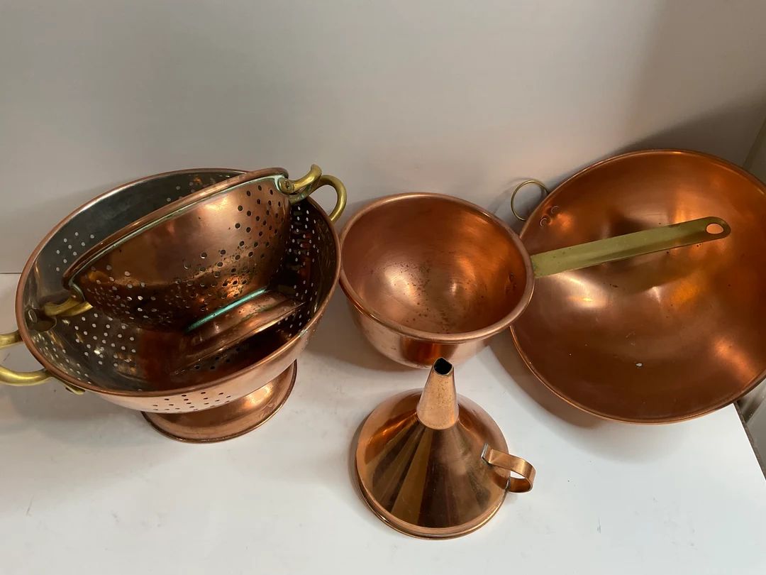 Vintage Copper Kitchen Essentials Set - Etsy | Etsy (US)