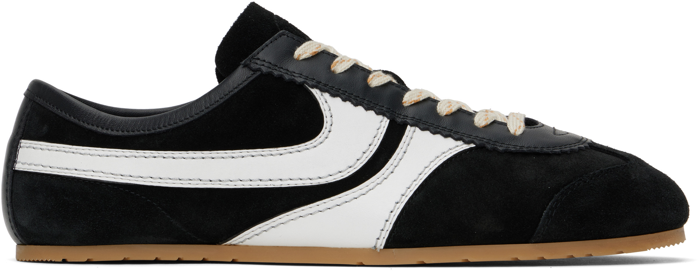 Dries Van Noten Black Suede Sneakers | SSENSE