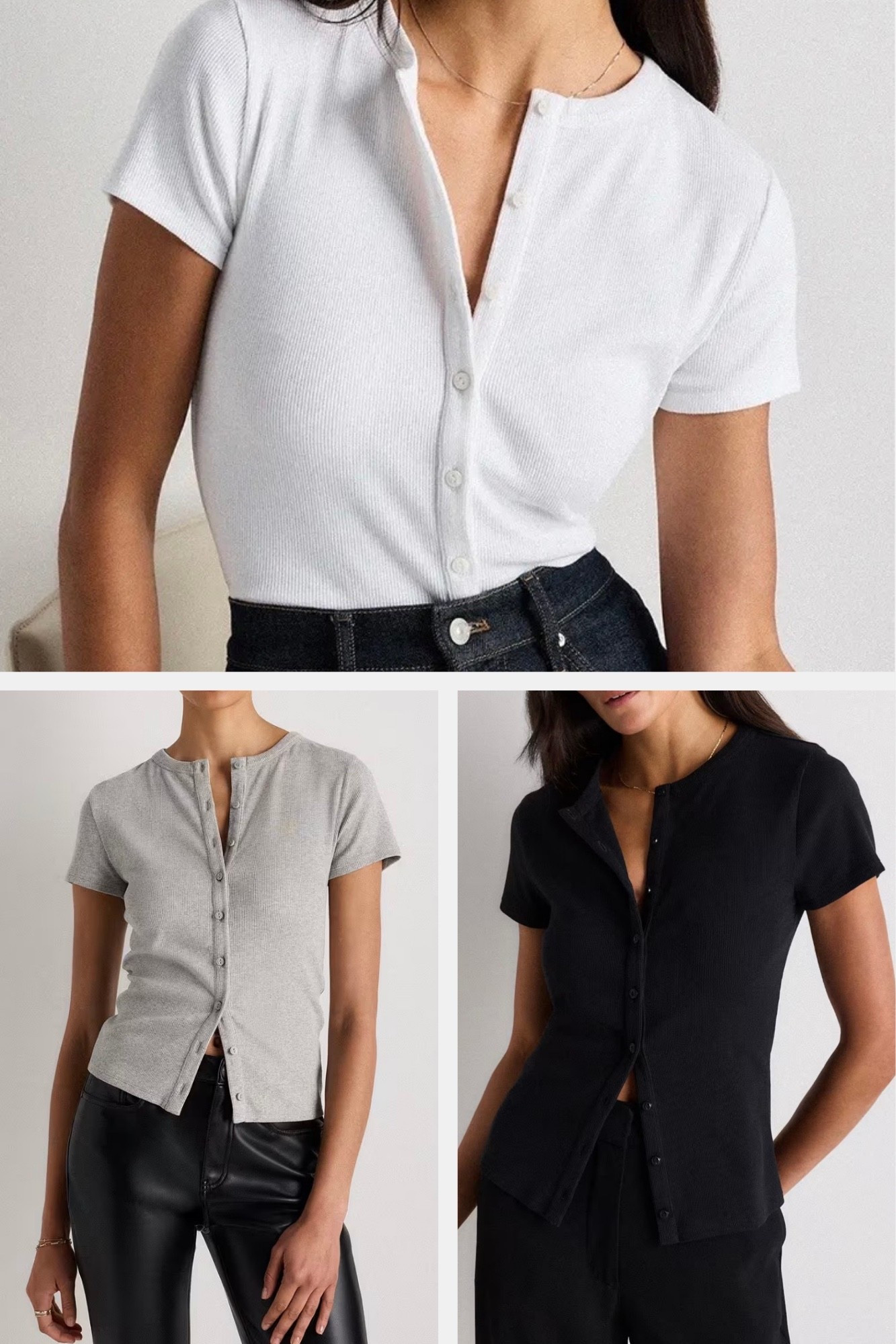 We love a button front tee. An easy everyday basic but love that you can change the look depending on the button.

#LTKmomlife #LTKootd