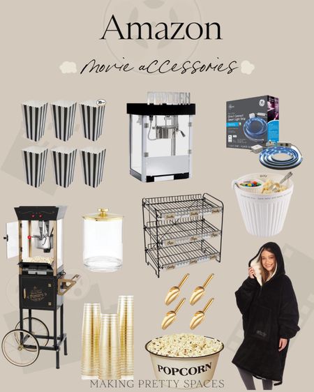 Amazon movie room supplies! Black and gold, theater room, movie night, lounge room, popcorn, movies, candy, soda, amazon movie night, popcorn accessories, black and white movie room 

#LTKhome #LTKkids #LTKfamily