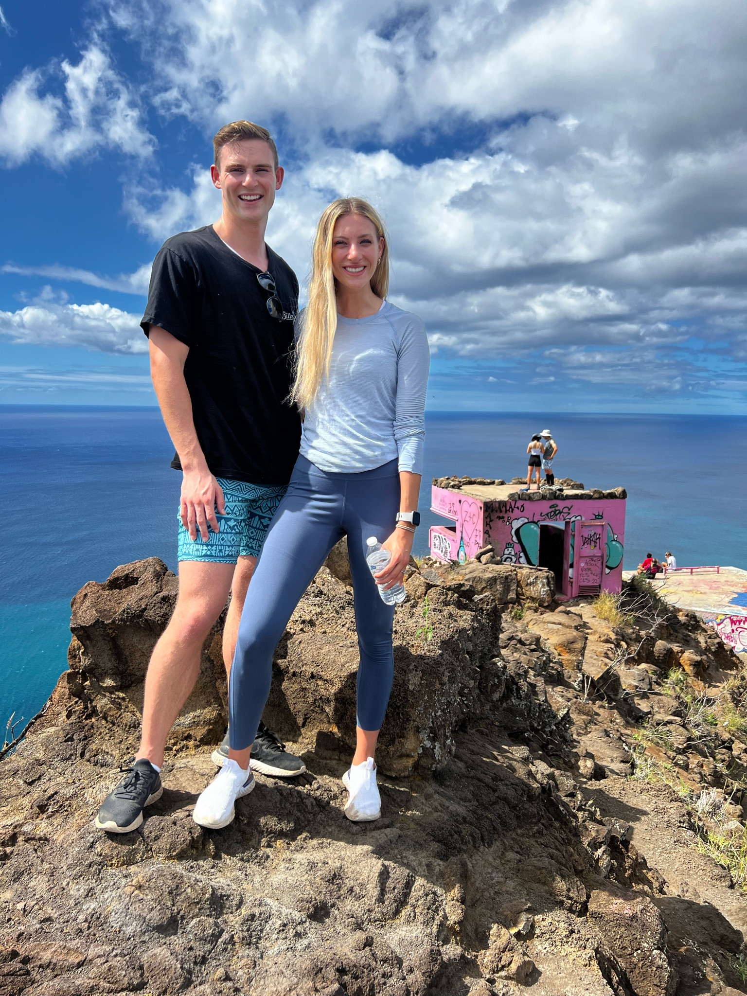 Pink Pillbox Hiking Outfit in Oahu! 

