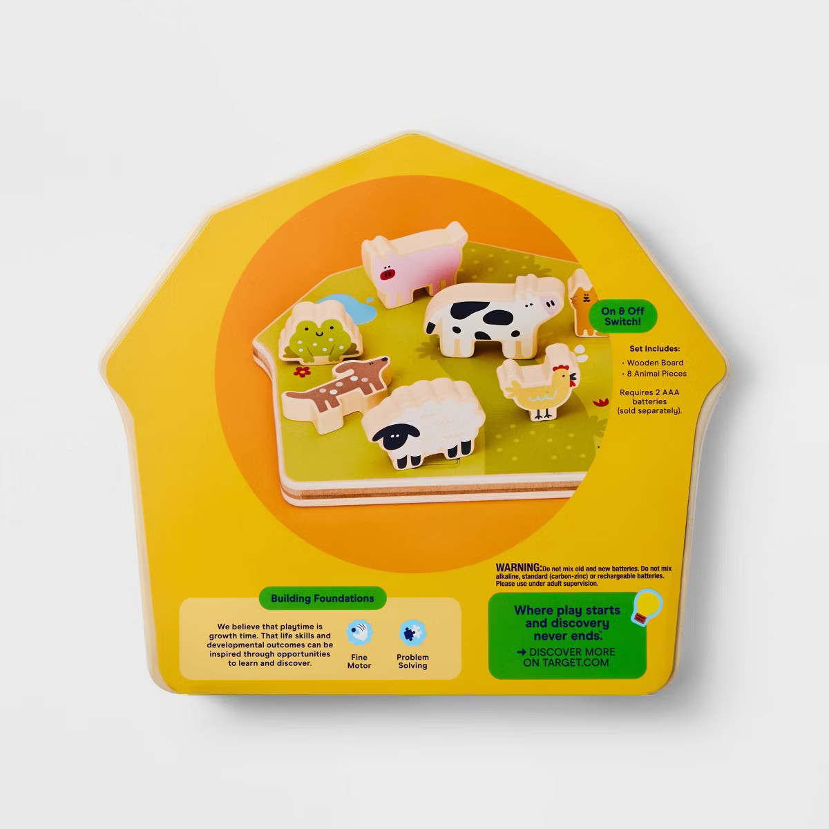 Barnyard Sounds Chunky Puzzle Set - 9pc - Gigglescape™: Wooden Puzzles, Kids Educational, Anima... | Target