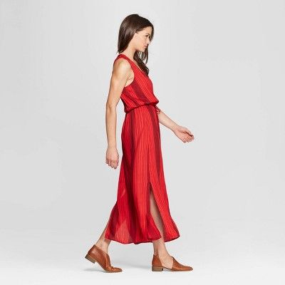 Women's Stripe Maxi Dress - Universal Thread™ Red | Target